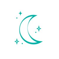 aquamarine moon icon