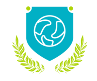 blue and green truth health academy crest logo