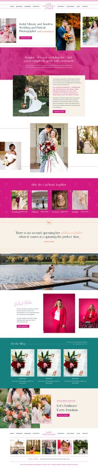 Homepage of Katie's website