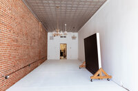 Double-sided 8x8 rolling backdrop with colorful paint options for content creation