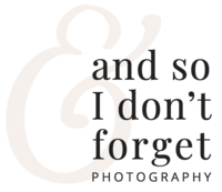 family and newborn photographer melbourne and so i don't forget photography logo