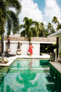 Discover Casa Orientale. a beautiful Balinese-style villa, surrounded by lush vegetation, near Mae Nam in Koh Samui Thailand.