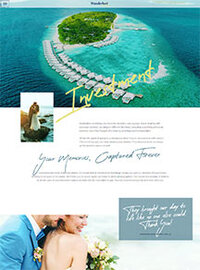 Investment page Wanderlust weddings plus Showit website by The Template Emporium