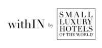 Logo with the text "withIN by SMALL LUXURY HOTELS OF THE WORLD" in black on a white background. "withIN" is stylized with mixed capitalization, and "SMALL LUXURY HOTELS OF THE WORLD" is enclosed in a rectangular border.