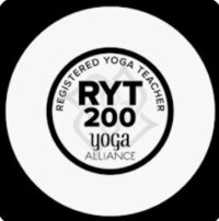 Black and white logo for Yoga alliance 