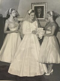 vintage bride and bridesmaids