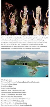 Bora Bora Wedding Feature Ruffled