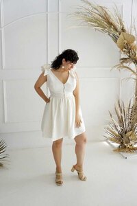 v-neck mini wedding dress for summer wedding South Carolina