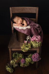 fine art newborn pictures in northwest Indiana