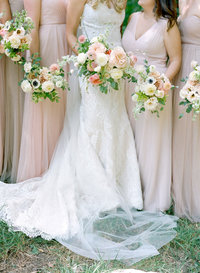 Aspen wedding bridesmaids bouquets