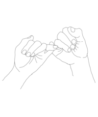 Line Drawing of Hands