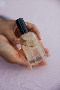 Hand engraved perfume bottle