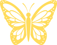 Monarch butterfly yellow icon representing childhood development programs at early childhood education in East Dallas, Dallas TX.