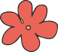 an illustration of a red flower