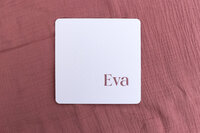 Donkerblauw met koperfolie geboortekaartje minimalistisch