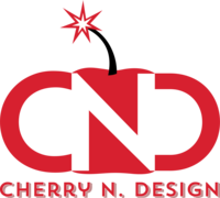 CND cherry image logo with words Cherry N. Design below