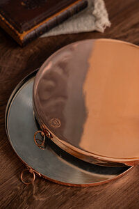 Coppermill Kitchen Round 11' or 12' Copper Baking Tray with tin lining