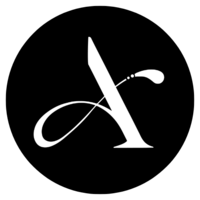 Black Round Design Aim Studio Logo