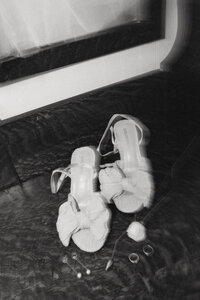 detail photos of bridal shoes by bc wedding photographer