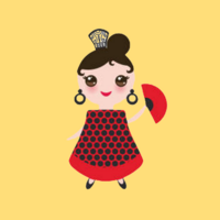 Spanish girl illustration