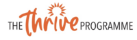The Thrive Programme logo, everything you need to learn how to overcome your anxiety and thrive