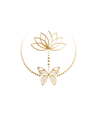 Gold Lotus and Butterfly Icon
