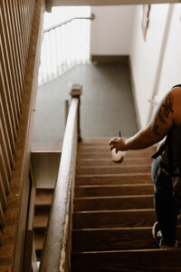 Woman holding coffee