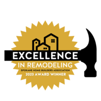 Image of the Spokane Excellence in Remodeling Award, which Spokane interior designer Stephanie Sarro was awarded in 2023.