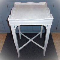 wood table painted with primer