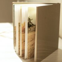 Picture of a photo album in black and white.