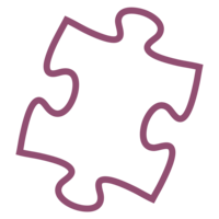 Purple puzzle piece icon