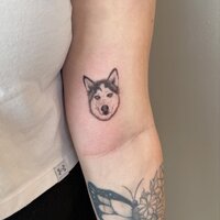 Playful cutesy tattoo design created at Bear Angel Tattoo.