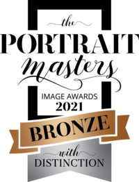 The portrait masters award badge