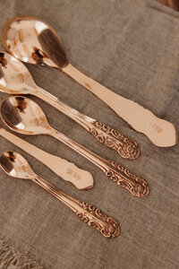 Coppermill Kitchen measuring spoons with measurement numbers