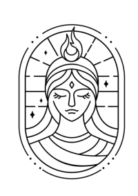 Logo symbole noir Séléné crée par le STudio Youmé, création de logo à Saint-Gilles-Croix-de-Vie en Vendée.