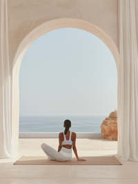 woman yoga view