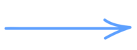 Blue arrow graphic used as a decorative element on a brand photography website to guide visual flow and enhance marketing design