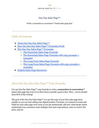 One Day Sales Page™ -1