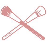 Pink Makeup Brushes for Logo