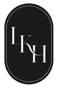 Black and white logo of Leigh Kormos Homes