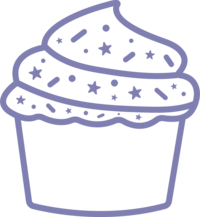cupcake icon design for Frost and Flourish, a Washington DC Cake Bakery and Patisserie