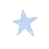Soft blue star illustration from Nicole Neira Photography’s playful brand identity, representing the wonder and magic she captures in Fairfield and Westchester County family, newborn, and maternity sessions.