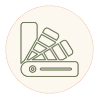 Icon of color swatches representing design selections