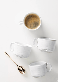 white teacups by Anthropologie