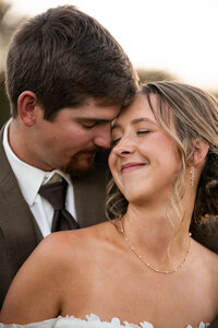 midwest fall weddding couple portraits blue hour