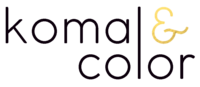 logo of komal and color design brand