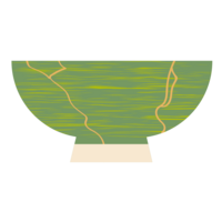 Illustration of decorative bowl, green