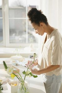 Stylish young woman with laptop