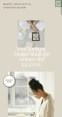 branding and website design for female creative agency