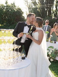 white floral bouquet at wedding